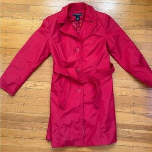 Vibrant Red Trench Coat